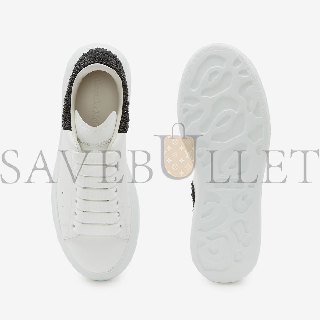 alexander M*Q*en oversized sneaker in whitejet black 666407wia4z9581